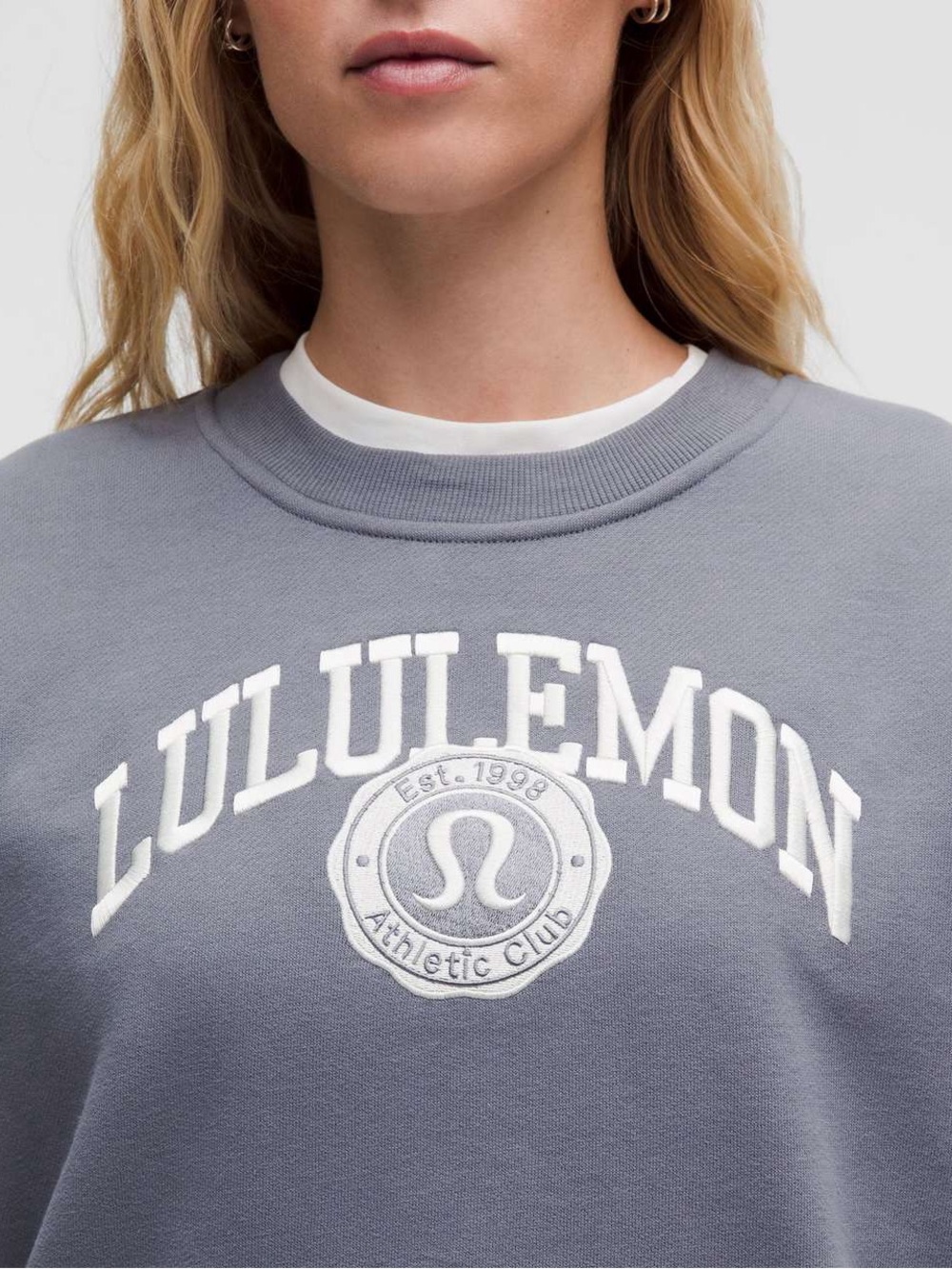 lLululemon Perfectly Oversized Crew *Graphic Solar Grey Size S